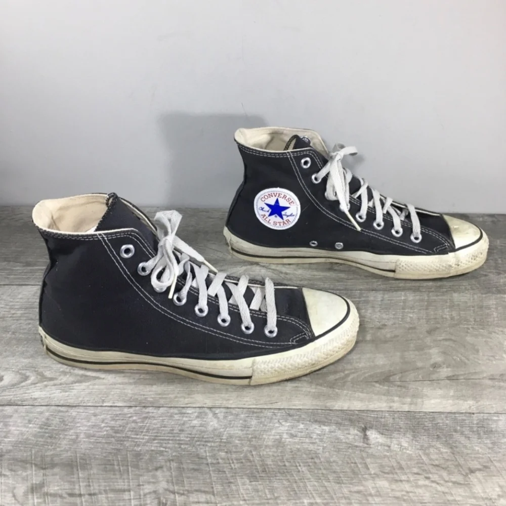 Vintage Converse Youth All Star Hi Top Shoes Made in USA 29160 Black Size 4